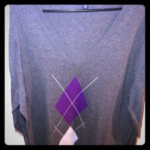 Tommy Hilfiger Gray & purple sweater